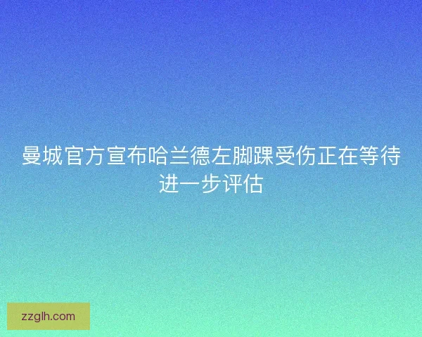 曼城官方宣布哈兰德左脚踝受伤正在等待进一步评估