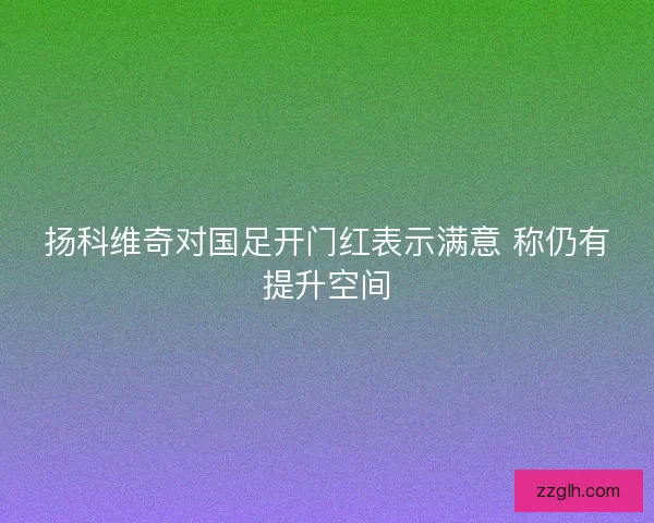 扬科维奇对国足开门红表示满意 称仍有提升空间